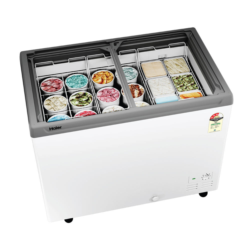 Haier 575L Glass Top Deep Freezer with LED| 2026 STAR Rating (White)
